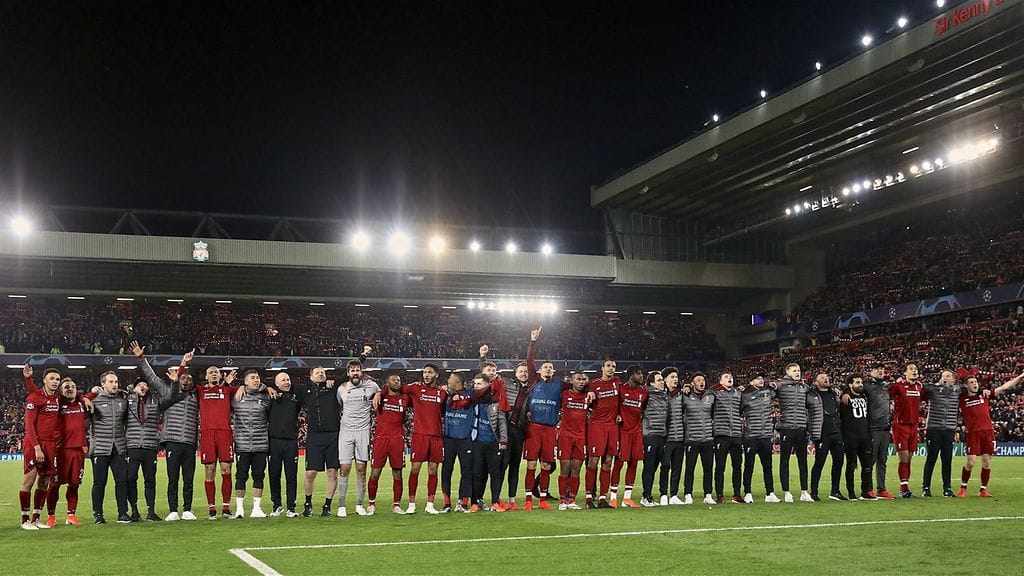 Liverpool kiitti kannattajiaan ottelun jälkeen.