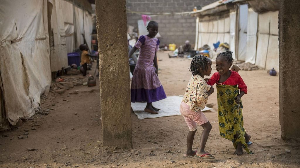 Kuva tammikuulta 2019. Boko Haram -kapinallisia paenneita lapsia.
