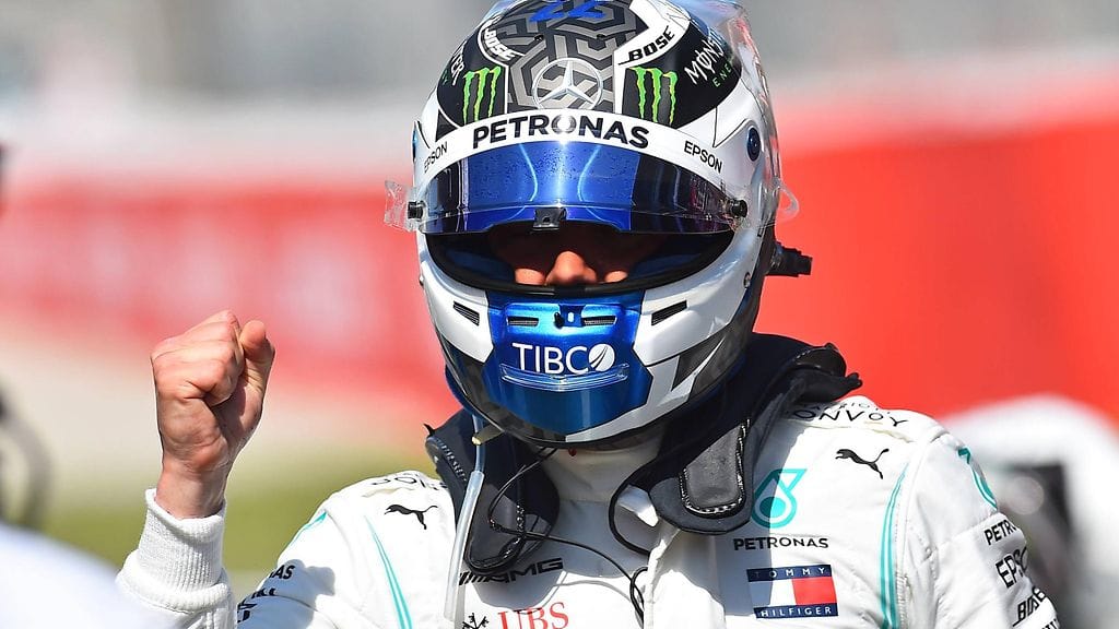 Valtteri Bottas pääsi tuulettelemaan Espanjan GP:n aika-ajojen jälkeen.