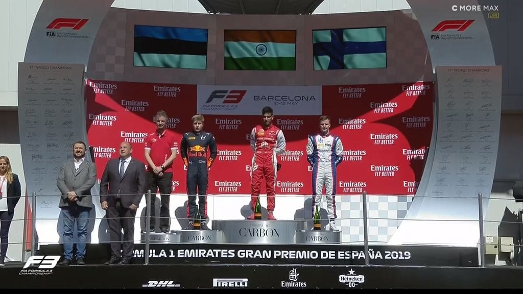 Niko Kari ylsi palkintopallille F3-kisassa Espanjan Barcelonassa, oltuaan sunnuntain kisassa kolmas.