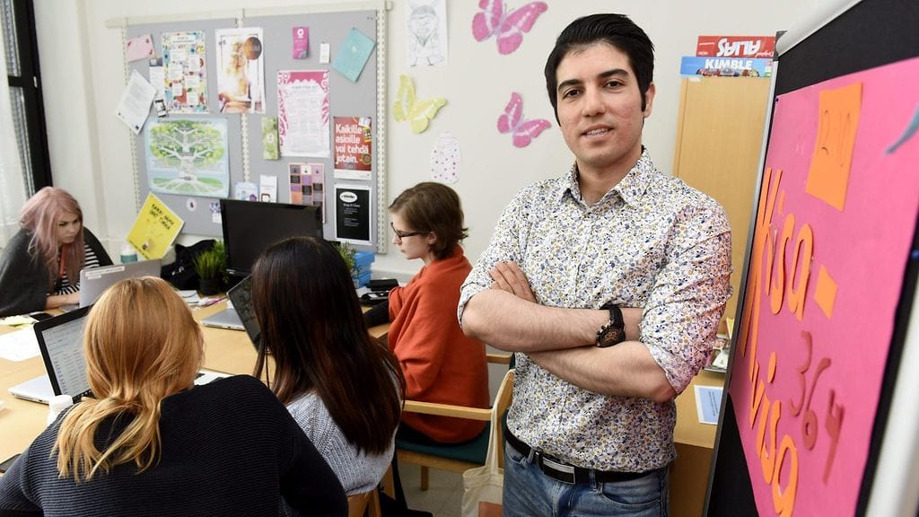 Iranin kurdi Keivan Shahsavari opiskelee merkonomiksi ja haluaa työskennellä kiinteistönvälittäjänä.
