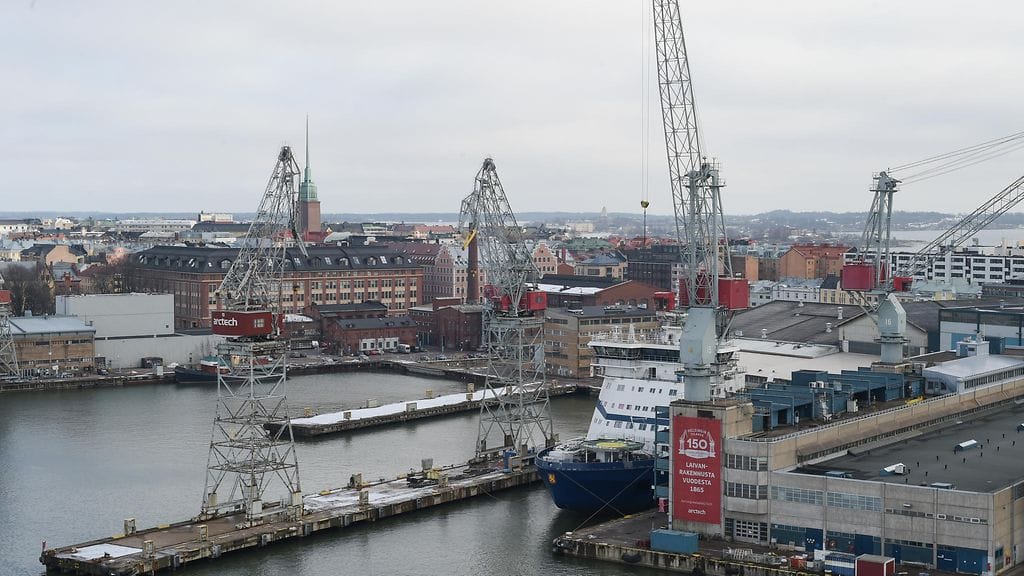 Helsingin telakka-aluetta vuonna 2016.