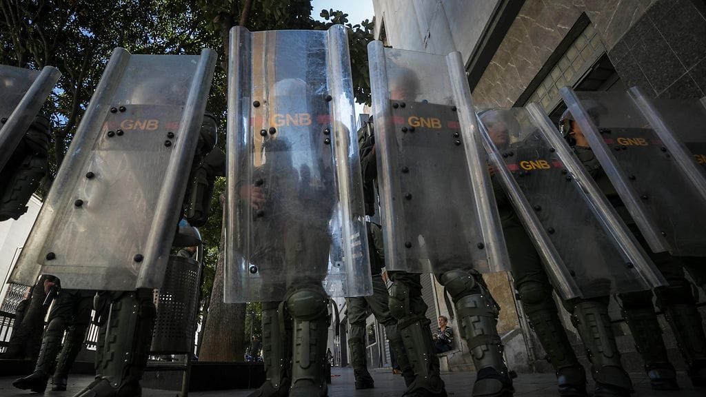 Venezuela turvallisuusjoukot sulkivat parlamentin 15. toukokuuta 2019.