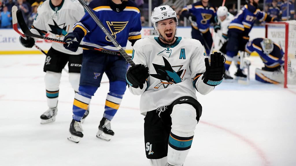 Logan Couture survoi San Josen tasoihin, kun varsinaista peliaikaa oli jäljellä minuutti ja yksi sekunti.
