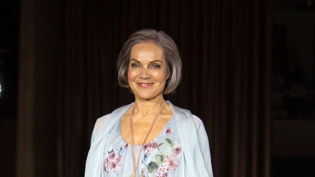 Lena Meriläinen pääsi esiintymään hyväntekeväisyysmuotinäytöksessä.