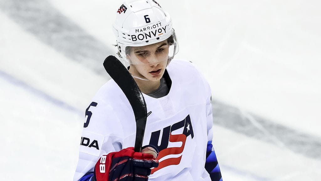 Jack Hughes pääsi pisteille, kun Yhdysvallat kaatoi Tanskan lukemin 7-1.