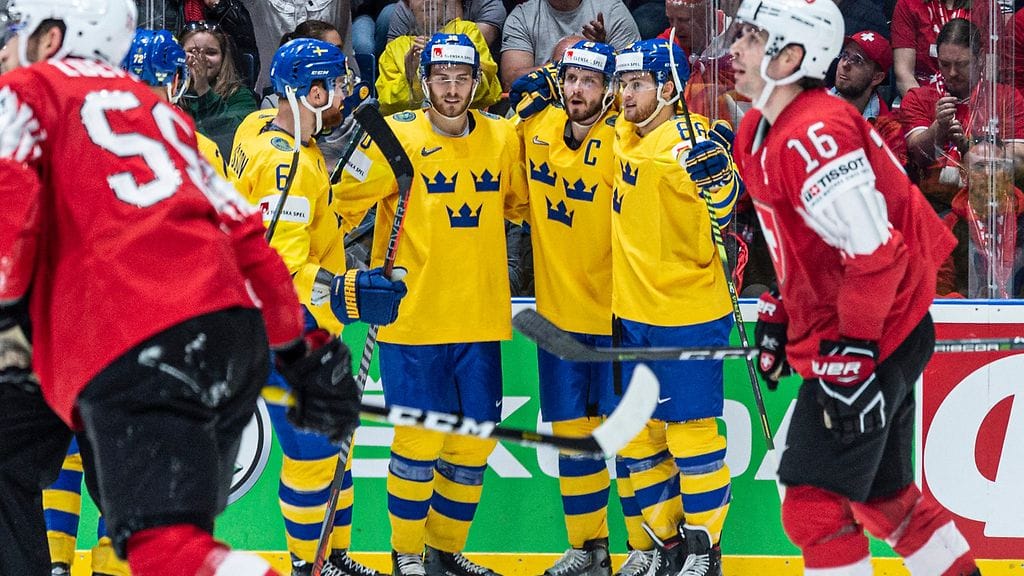 Ruotsi menetti kahdesti johtoasemansa, mutta onnistui kairaamaan voiton Sveitsistä maalein 4-3.