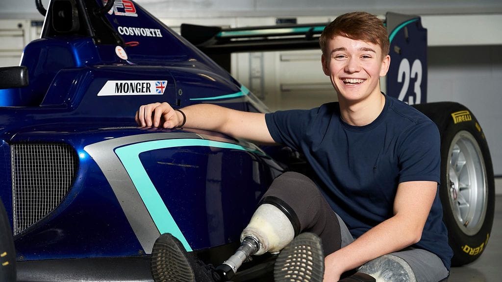 Billy Monger helmikuussa 2018.