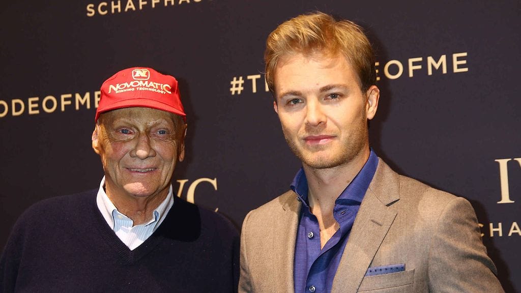 Niki Lauda ja Nico Rosberg työskentelivät monta vuotta yhdessä Mercedeksellä.