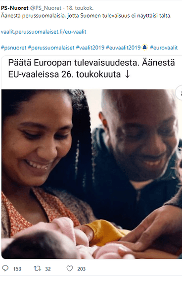 perussuomalaiset nuoret twiitti