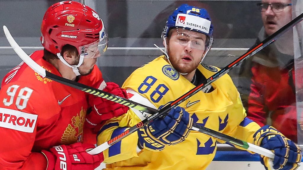 Ruotsi-Venäjä ottelussa William Nylander nappasi tehot 1+1=2.