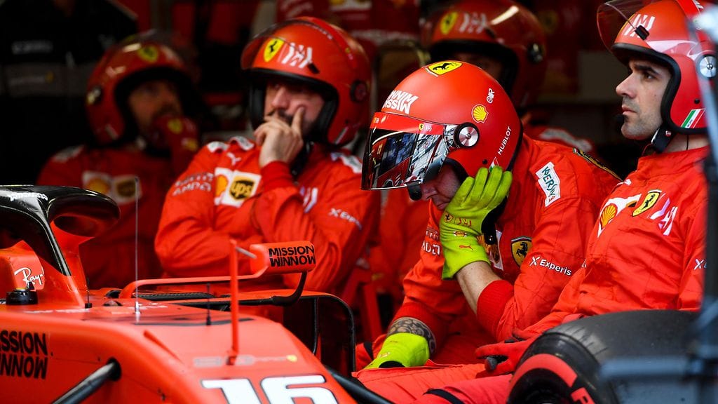 Charles Leclercin murheet vetivät Ferrarin tunnelmat vakaviksi.