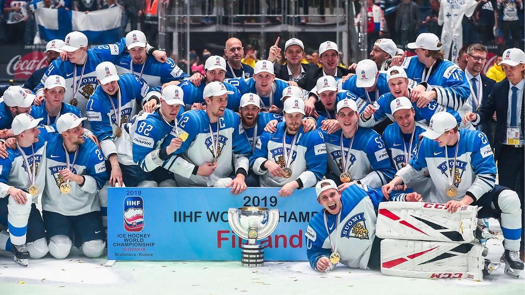 Suomi, jääkiekon miesten maailmanmestari vuosimallia 2019.