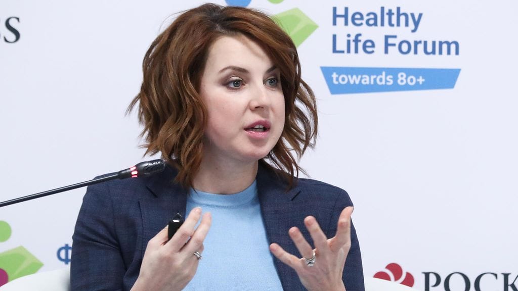 Irina Slutskaja kuvattuna helmikuussa 2019.