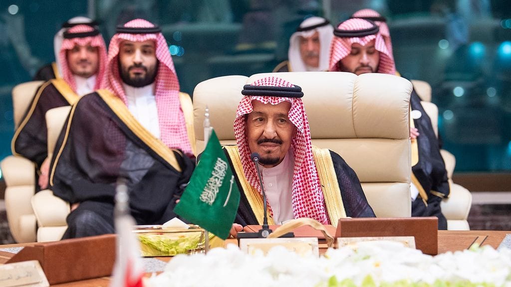 Saudi-Arabian kuningas Salman toukokuussa Persianlahden arabimaiden yhteistyöneuvoston kokouksessa toukokuussa.