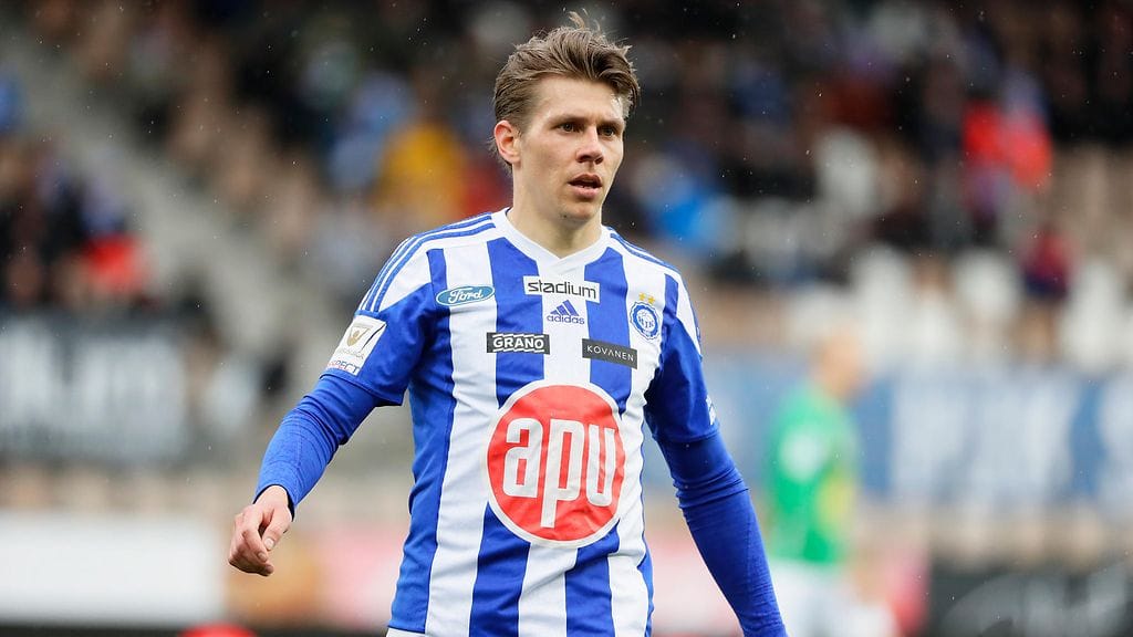 HJK:n Riku Riski teki Rovaniemen Palloseuraa vastaan ottelun ainoan maalin.