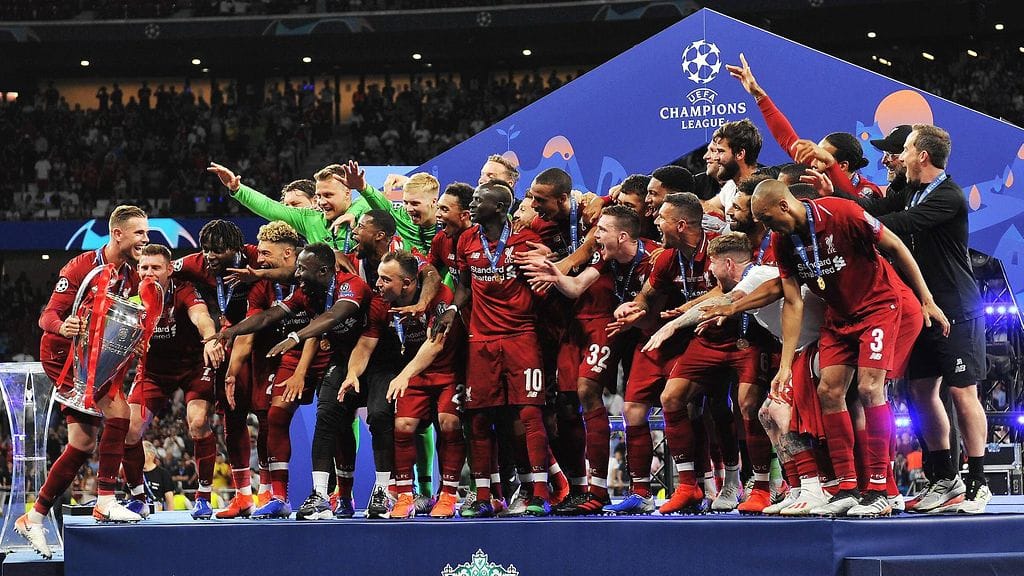 Liverpool juhlii Mestarien liigan voittoa keväällä 2019.