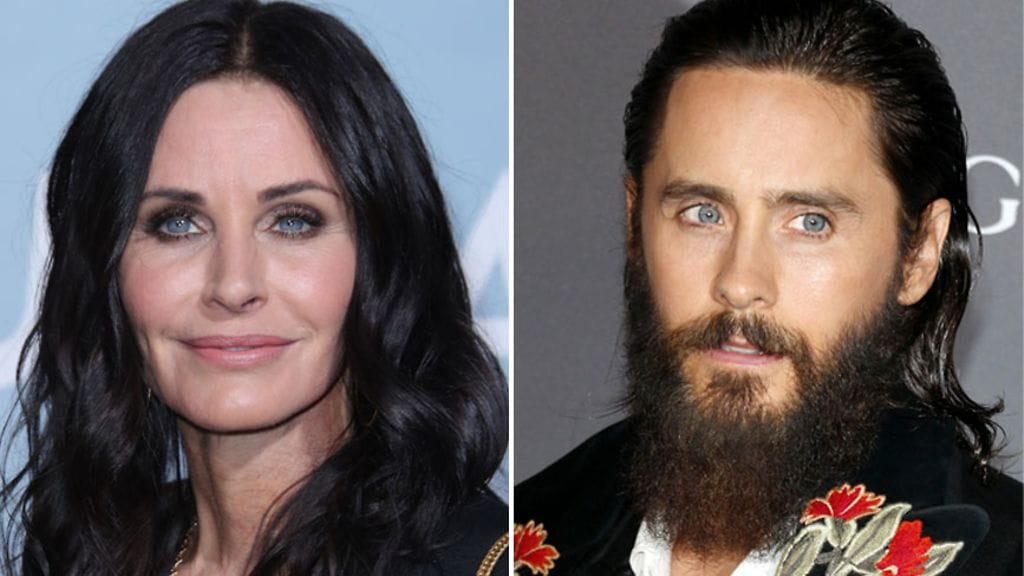 Courteney Cox ja Jared Leto ovat yllättävän samannäköisiä.