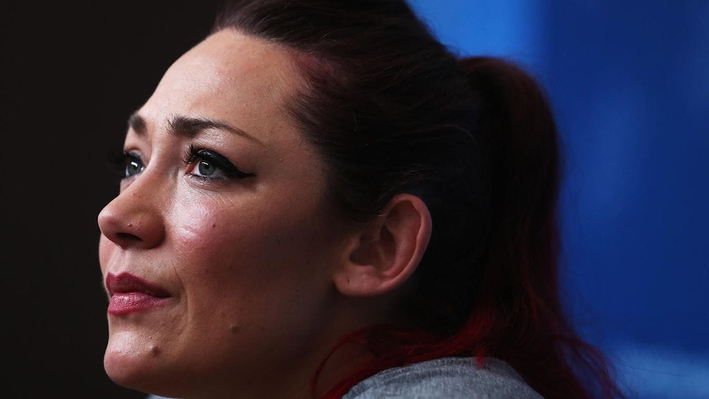 Katie Uhlaender pelkää Sotshissa kilpailemista.