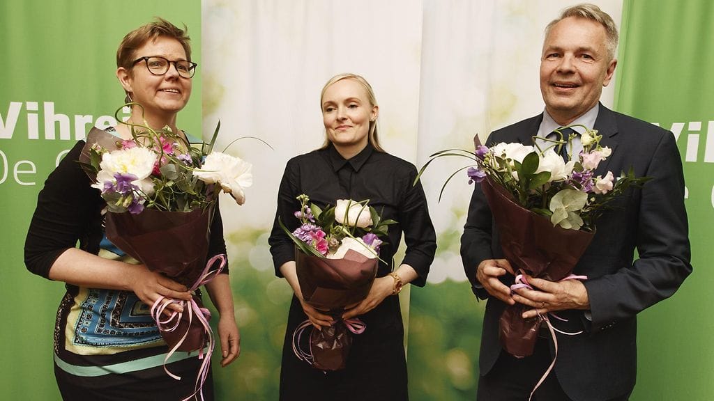 Tässä ovat vihreiden tulevat ministerit: Krista Mikkonen, Maria Ohisalo ja Pekka Haavisto.