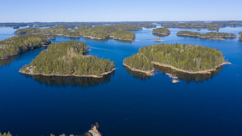 Saimaahan kuuluva Haukivesi. Kuvituskuva.