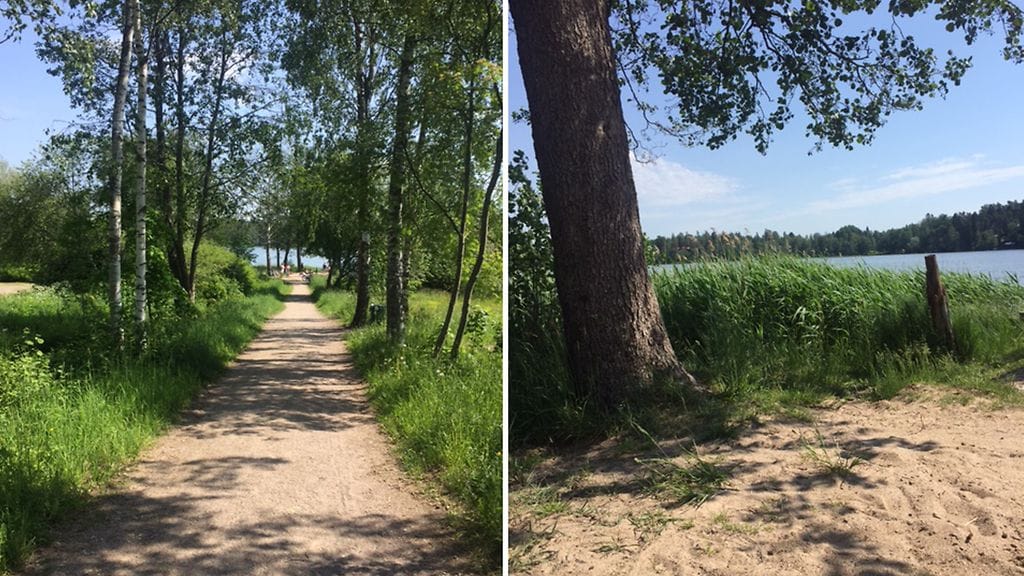 Vilniemen rannalla Espoon Lippajärvellä pelastettiin tänään pieni poika. Kuva Kati Nyqvist-Pakarinen.