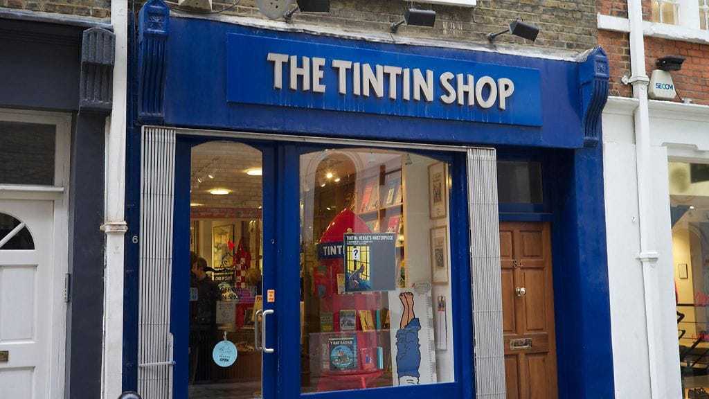 Tintti-kauppa Lontoossa, kuvituskuva.