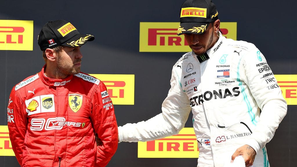 Lewis Hamilton (oikealla) olisi tehnyt ihan samalla tavalla Sebastian Vettelille (vasemmalla), mikäli Kanadan GP:n asetelmat olisivat olleet toisin päin.