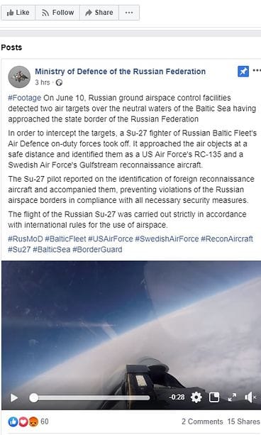 Venäjä tunnistuslento FB