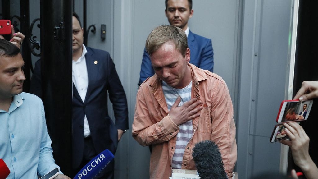 Ivan Golunovin huumerikossyytteet poistettiin tiistaina ja hän pääsi vapaaksi.