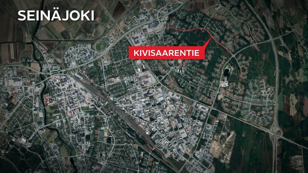 Onnettomuus sattui Seinäjoella Kivisaarentiellä puolenyön jälkeen.