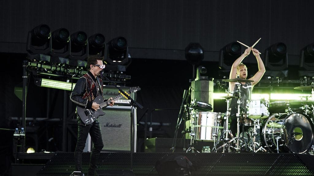 Kuvassa Musen Chris Wolstenholme ja Dominic Howard.