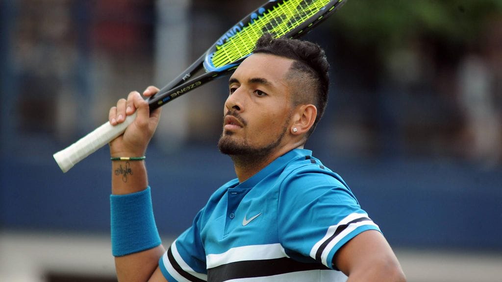 Nick Kyrgios otti jälleen roolia tenniskentällä pelin ulkopuolella.