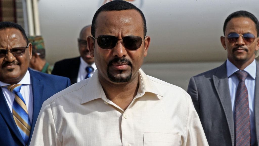 Etiopian pääministeri Abiy Ahmed kuvattuna Sudanin pääkaupungissa, Khartumissa kesäkuussa.