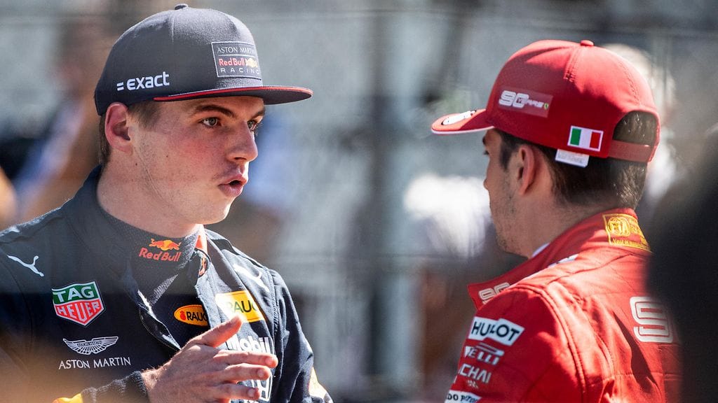 Max Verstappen ja Charles Leclerc muodostavat F1:n kaikkien aikojen nuorimman eturivin Itävallan GP:ssä.