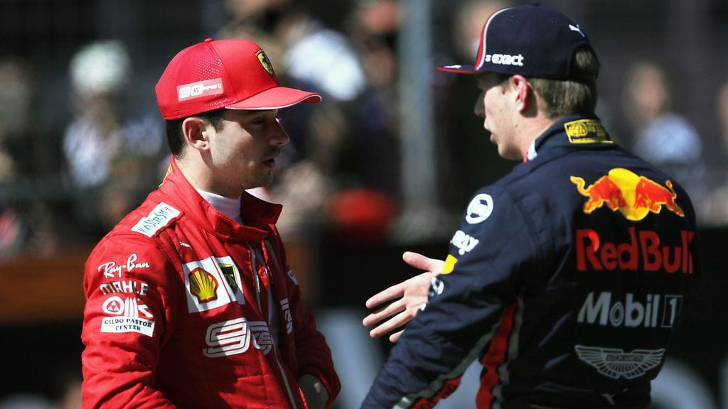 Charles Leclerc ja Max Verstappen ovat ottaneet yhteen aiemminkin.