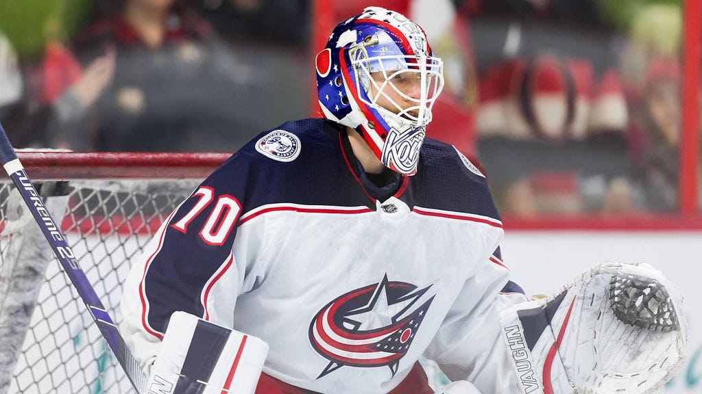 Joonas Korpisalo jatkaa Columbus Blue Jacketsissa.