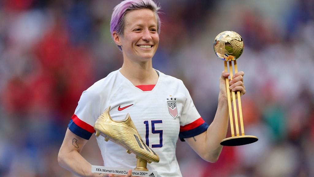 Megan Rapinoe pokkasi pystejä jalkapallon MM-kisoissa.