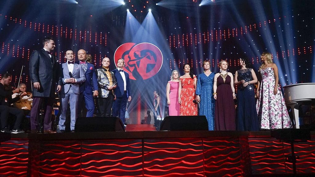 Tangolaulukilpailun osallistujat kenraalikarsinnoissa Seinäjoella 11. heinäkuuta 2019.