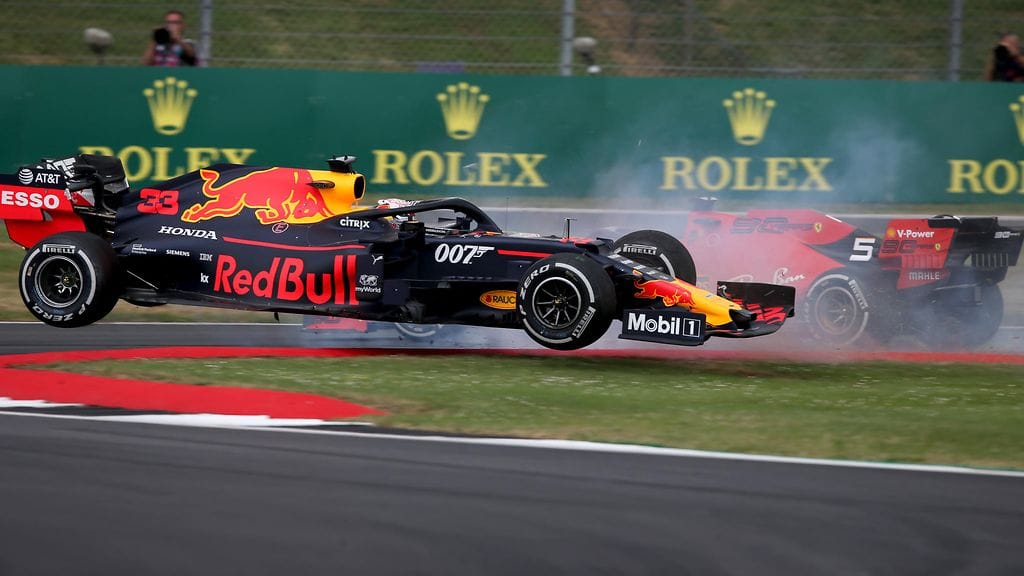 Sebastian Vettel pilasi oman ja Max Verstappenin kisan peräänajollaan.