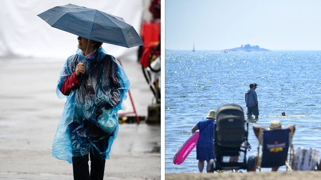 Poutaisesta säästä kannattaa lauantaina, koska muina päivinä on luvassa voimakkaita kuurosateita.