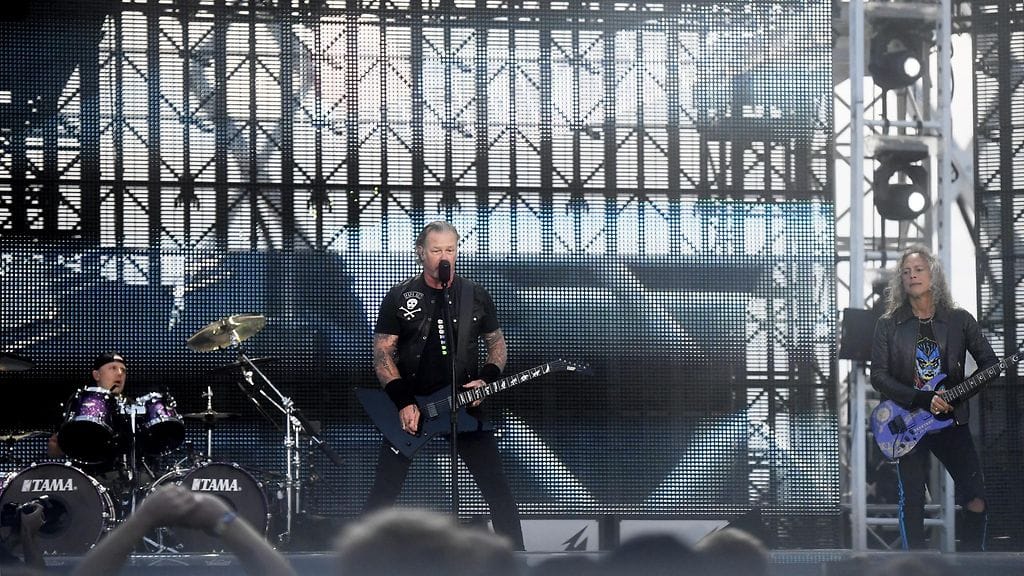 Metallica esiintyi eilen Hämeenlinnassa.