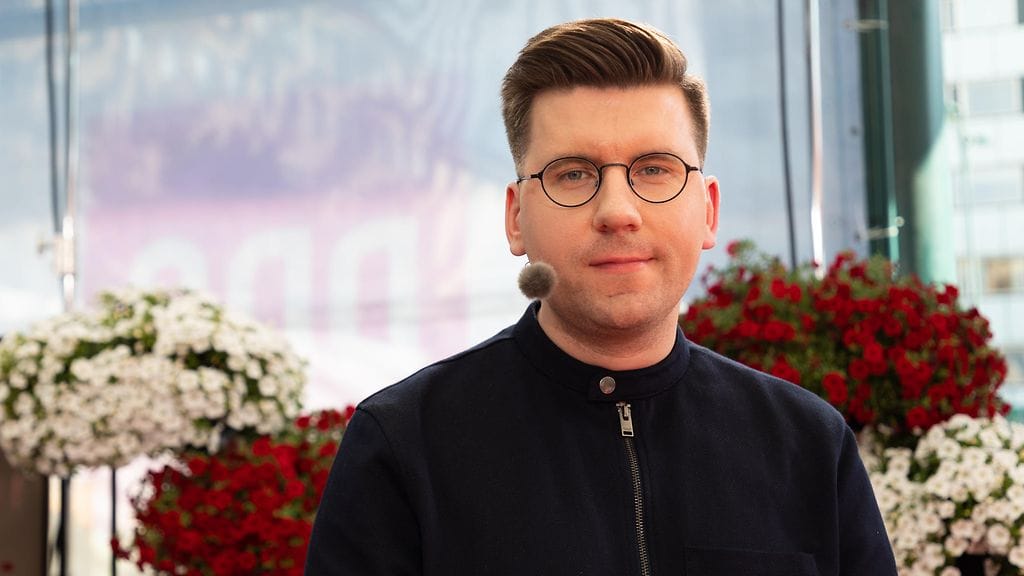 Kansanedustaja Sebastian Tynkkynen (ps.) SuomiAreenassa kesällä 2019.