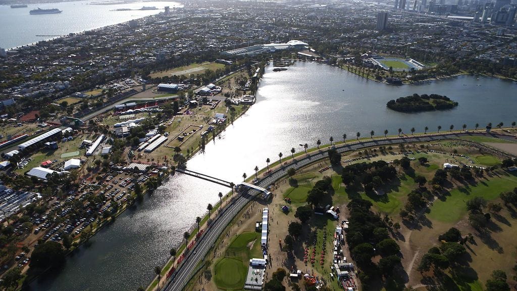 Näkymää Melbournen Albert Parkissa.