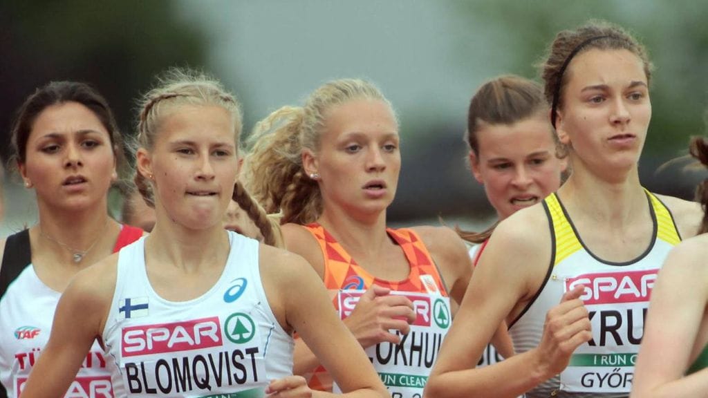 Nathalie Blomqvist oli neljäs alle 20-vuotiaiden EM-kisojen 3000 metrillä.