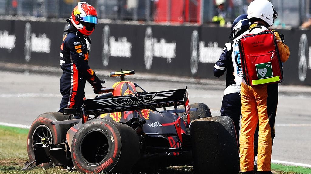 Pierre Gasly rikkoi Red Bullinsa Saksan GP:n harjoituksissa.