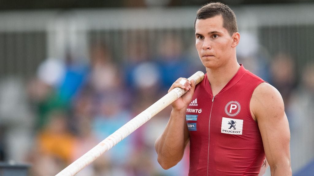 Urho Kujanpää Kalevan kisoissa kesällä 2018.