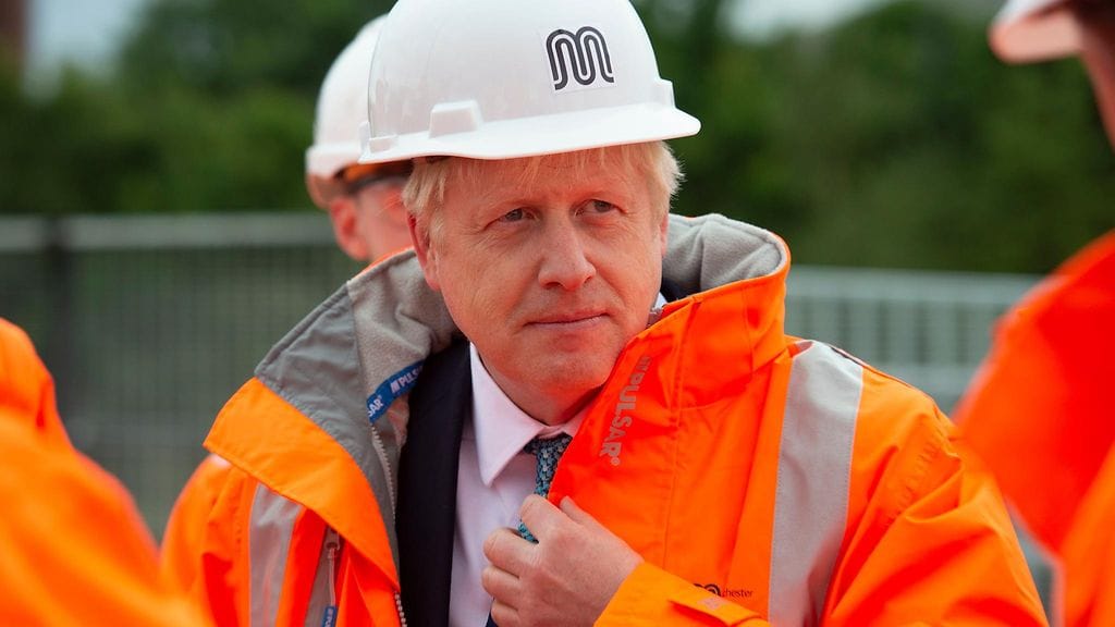 Ison-Britannian pääministeri Boris Johnson vieraili Manchesterissa 27. heinäkuuta 2019.