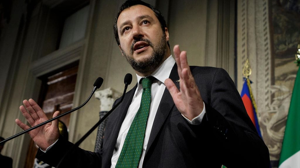 Italian sisäministeri Matteo Salvini kesällä 2018.