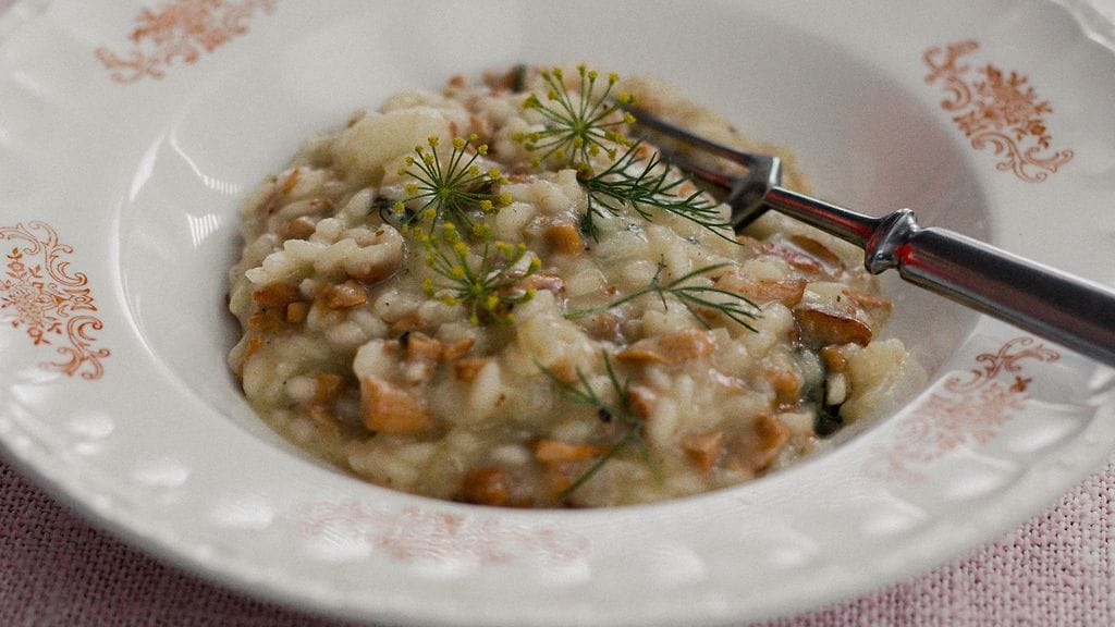 Kantarelli-kukkakaalirisotto.